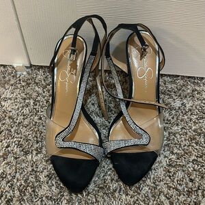 Jessica Simpson rhinestone heels